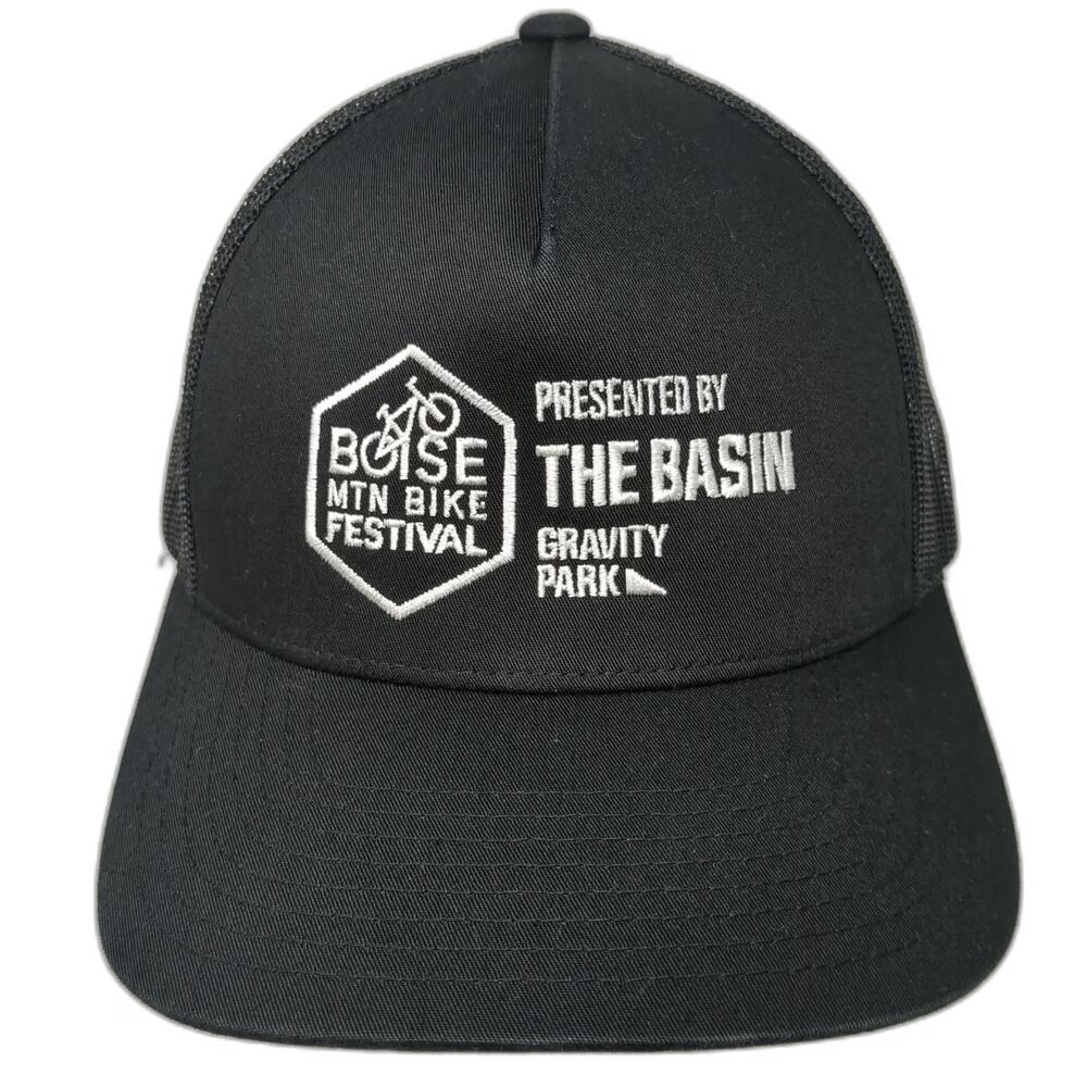 Sport-Tek Trucker Hat Black One Size Boise MTN Bike Festival The Basin Snapback